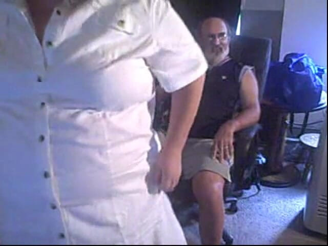 BBW nurse Vicki adventures with friends: Older play mate gets kiss lap dance with the nurse...