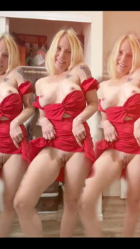 Beautiful MILF in Red Dress