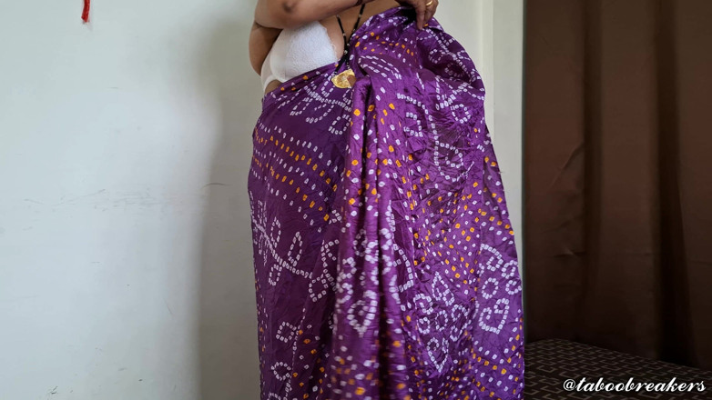 TABOOBREAKERS: Purple Saree Love the Gujrati Bhabhi Feeling