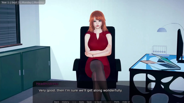 Visual Novels: Cafe accogliente parte 3 - la preside sexy