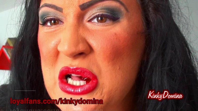 KinkyDomina: Bright Red Lips Gummy Bear Devour