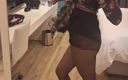 TSiris: Trans Girl Posing in Pantyhose in Front of Mirror