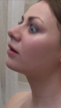 Brunette chick  Star Del Ray banged in the bathroom by Luke Hotrod