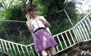 Pure Japanese adult video ( JAV): Japanese teen play with toys in car and squirts outdoor...