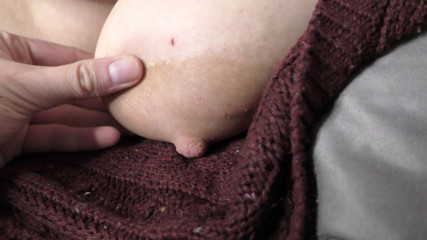 Milky Mari: Cuckold Husband Showing His Slutty Wife Boobs and Pussy - Milky...