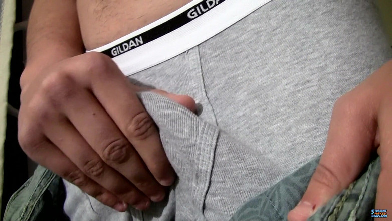 Straight naked thugs: Una carga gruesa lenta de Leo