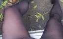 Skittle uk: Big Cum Squirt After Long Masturbation in Opaque Tights