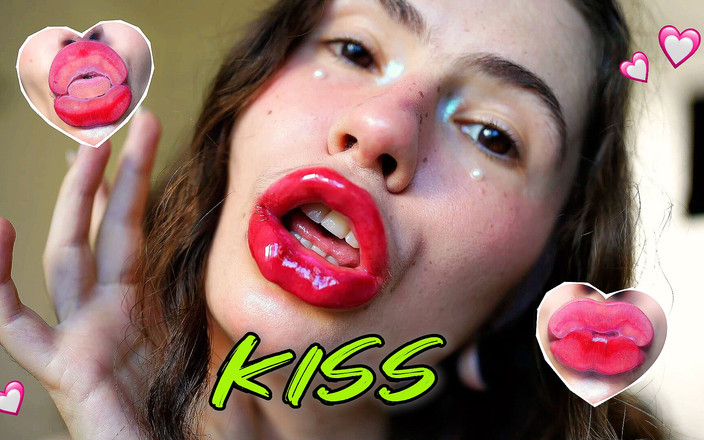 Rarible Diamond: Nasser roter klebriger lipgloss-kuss