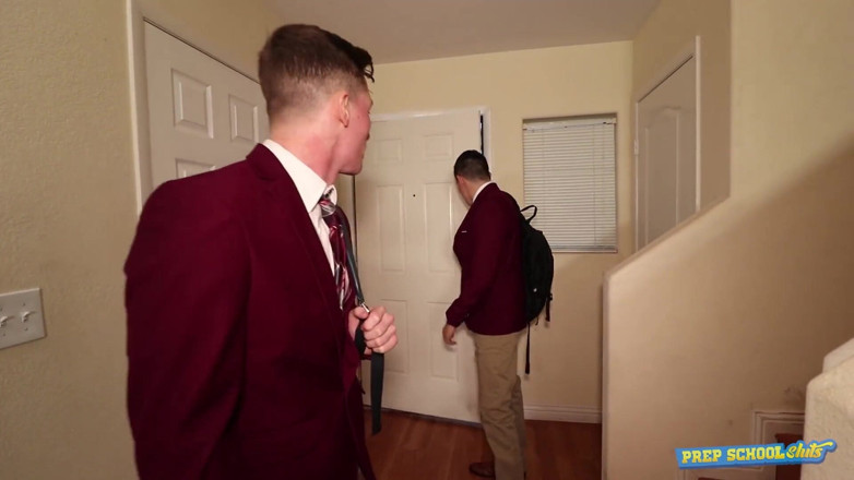 Prep house sluts here: College boy rough fucks petite blonde teen Maria Jade
