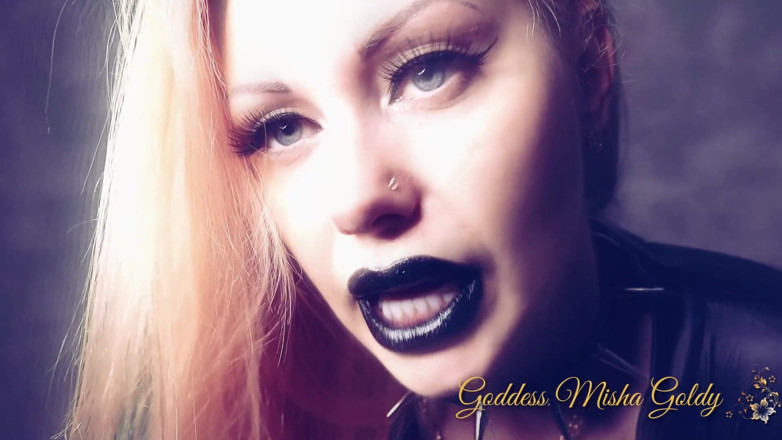Goddess Misha Goldy: Personal dominant nurse for an old granny with black glossy...