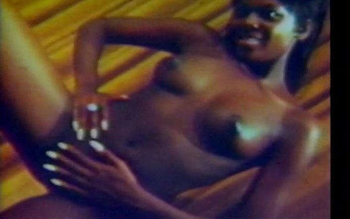 Vintage Usa: Vintage hairy pussy black girl masturbation on the bed