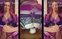 Jasmine Dlight: Gode anal long en pvc violet et fête de branlette