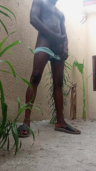 Wanking Myself up in the Back Yard