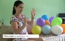 Anna Sky: Anna Blows Balloons in Front of You