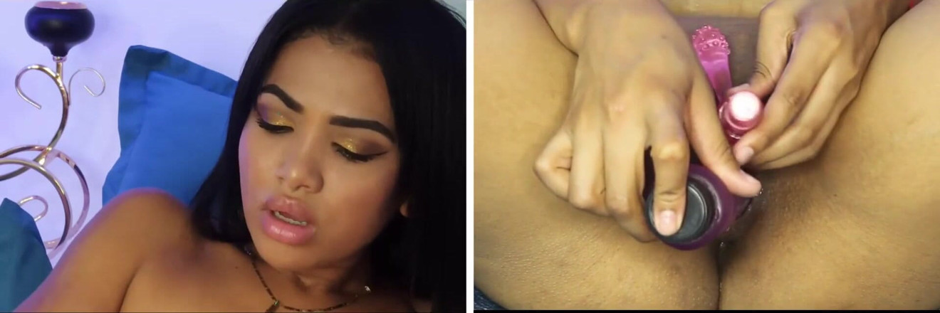 Xamy_97: I masturbate on double screen with a vibrator