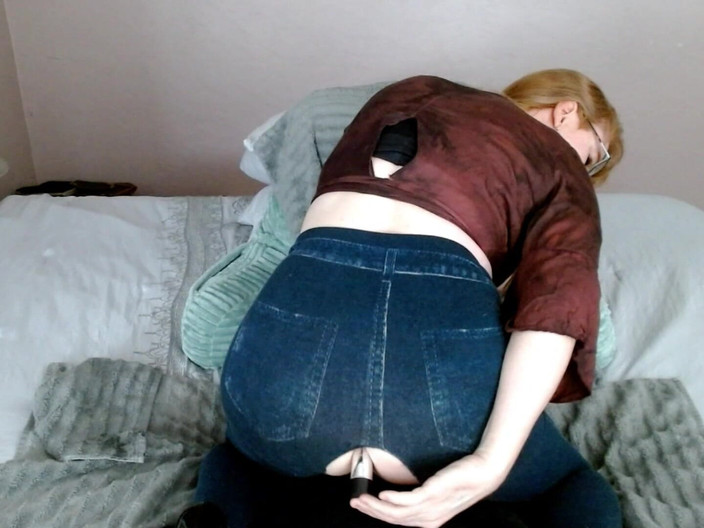 Ashlie Waves: Crotchless Jeggings Gör för omedelbar åtkomst