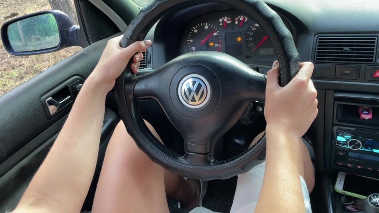 HotPrincessUA: Revving ihres mannes bis zum edging, echter auto-Pannen-Höhepunkt!