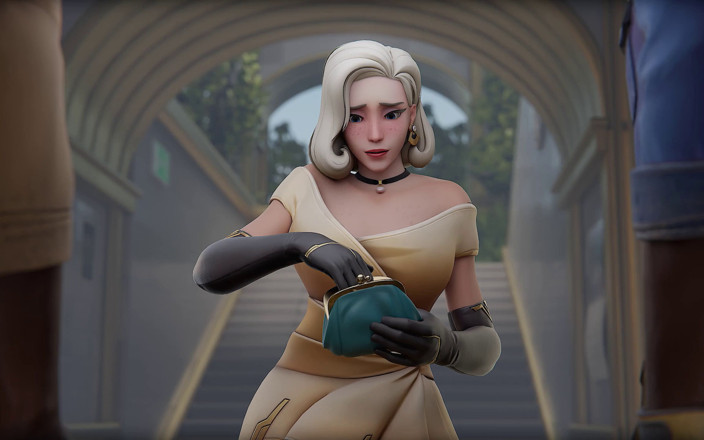 Orlikx: Mercy Out of Cash Services Dua Kote hitam besar - 3D overwatch...