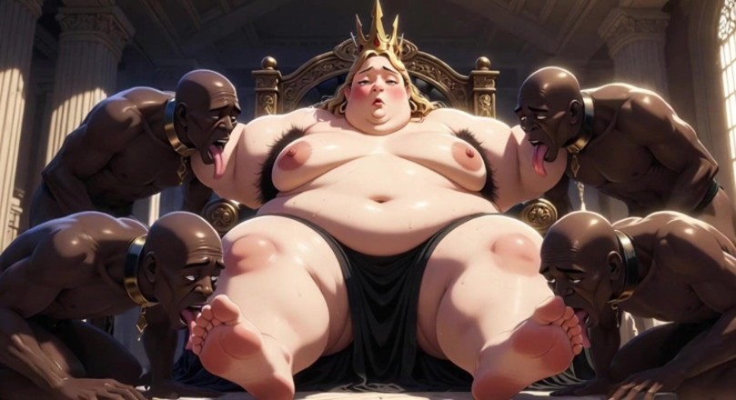 YOUR BEST FANTASY: SSBBW Queen Body Worship - Slaves Licking Her Entire Body to...