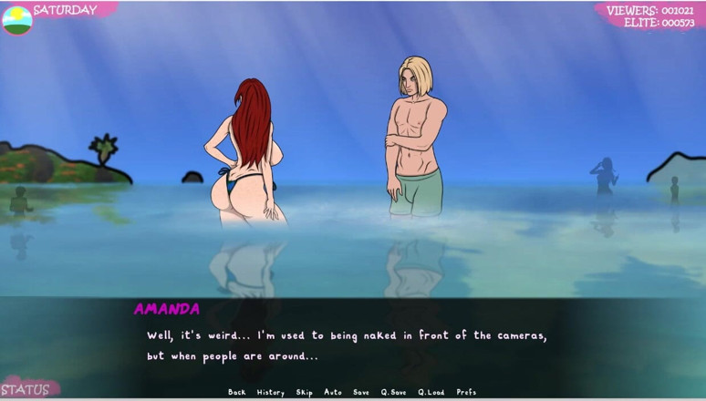 XXX Games Bunk: Lust Town - Lt - เกมเพลย์ - สวมบทบาท - ภาพเปลือยบนชายหาด - นมยานเปลือยโป๊เปลือยที่มีหัวนมใหญ่ - หยอกล้อคนแปลกหน้าในชายหาด