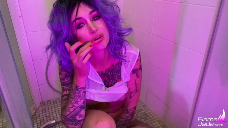 Flame Jade: Teen play pussy water jet, fingering pussy and masturbating sex...