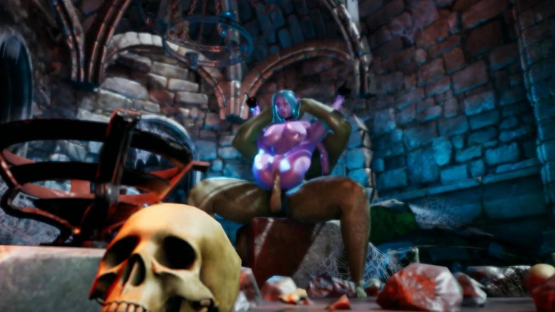 Honey Bttch: Slutty dark elf needs orc cock