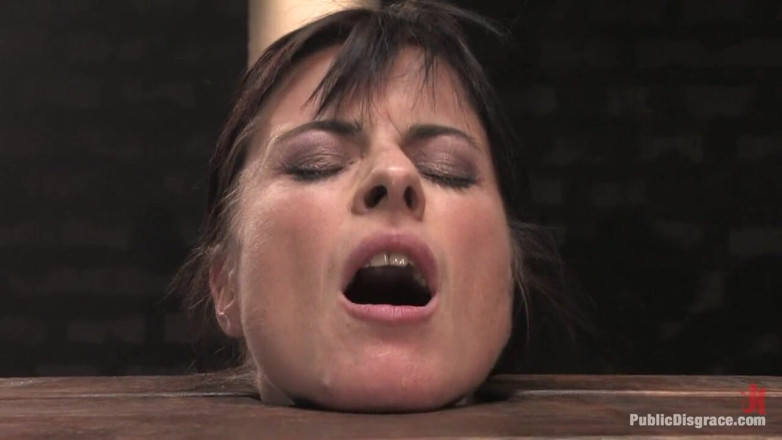 Public Disgrace by Kink: French slut roughly fucked for the crowd's pleasure