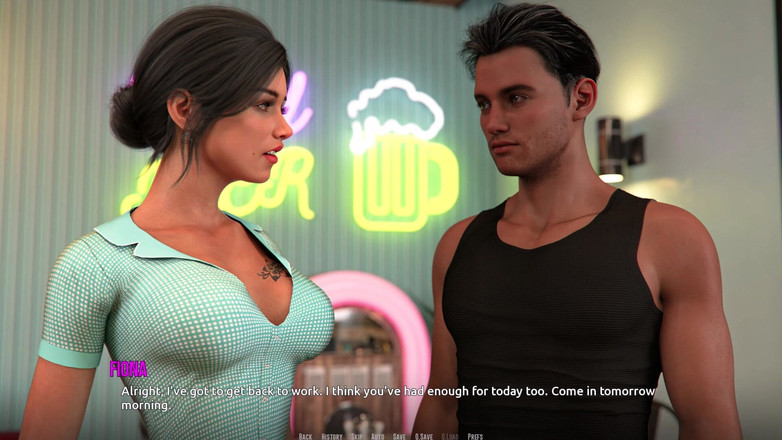 3D Cartoon Porn: Bãi biển Dominos 4 - Alex lands một công việc trên bãi...