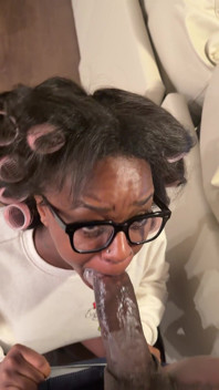 Ebony Step Sis Pulls Out BBC While Clan Is Watching a Movie