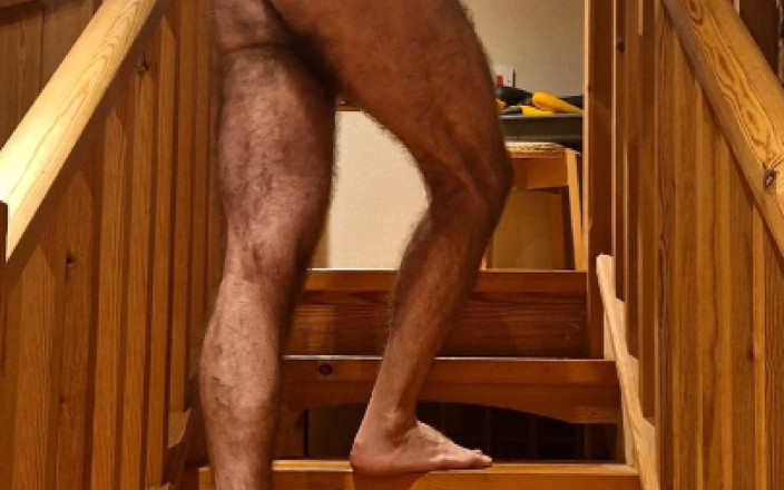 JackvanDean: Hairy Walk up Stairs