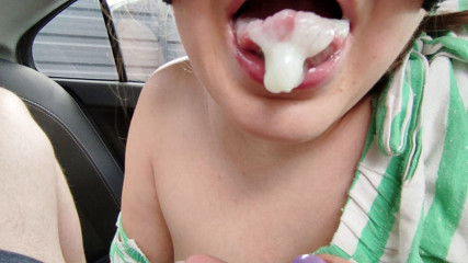 Erica Sweet: I sucked my neighbor in his car and he cum...