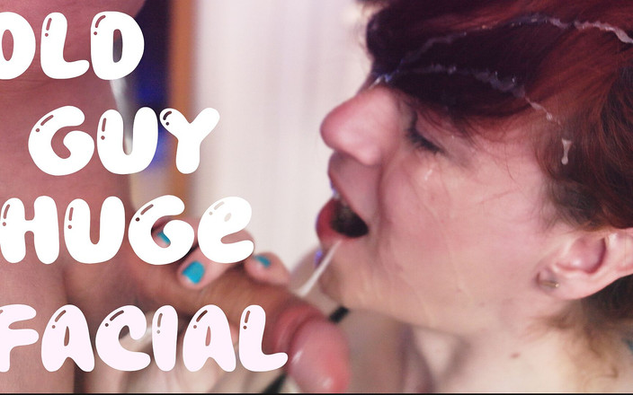 RedLili: Oude man enorme lading in gezicht