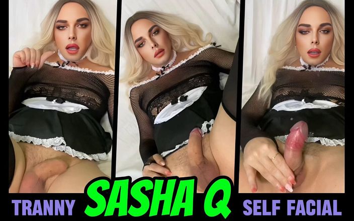 Sasha Q: Tranny Sasha Q Self Facial