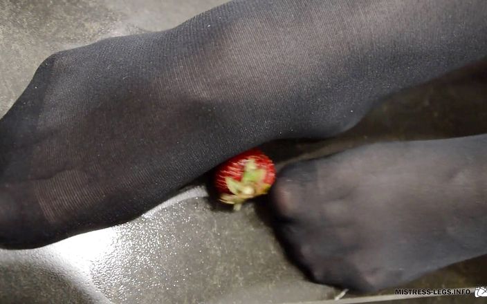 Mistress Legs: Crushing strawberries with high heels