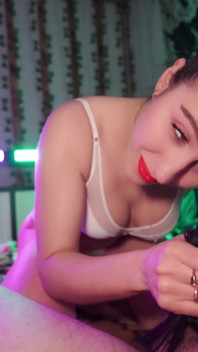 POV Eye Contact Hairjob and Hard Cumshot