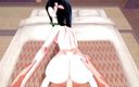 Hentai Smash: POV fucking Nezuko Kamado on the floor and cumming in...