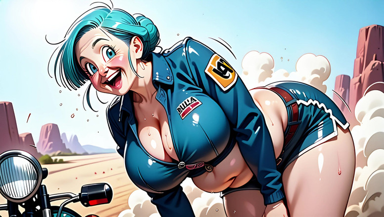 AI Porn: Bulma Fanart inspirovaná bbw digital art set