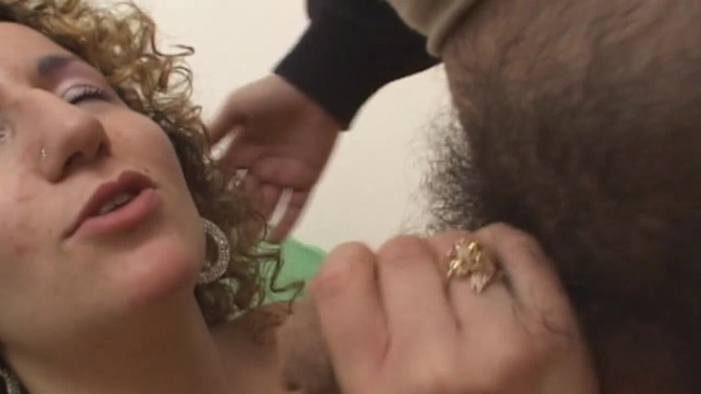 Real Home Made: Curly slut ass fucked and filmed by three guys
