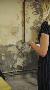 Cheeky meter maid tormented in warehouse