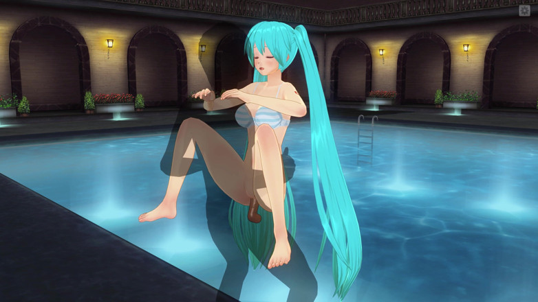 H3DC: HENTAI 3D. Miku fute o poziție de ridicare
