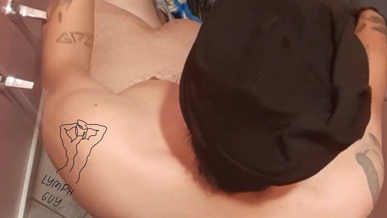 Lymph Guy: Disabled Sneaks off to Cum