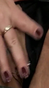 Latex MILF Fingered and Cock Licked in Sloppy Threesome