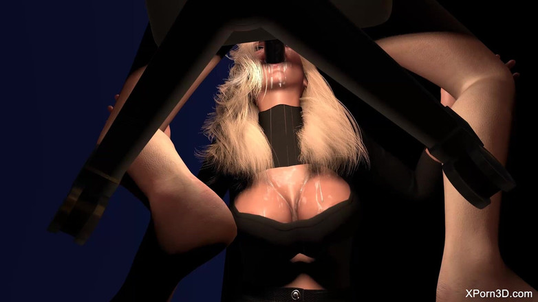 The Scenes: Büyük memeli sarışın hatun aşırı gırtlağına kadar alıyor - sarışın hatun