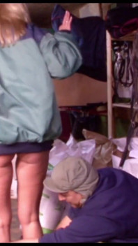 German blonde woman pays her stall with a hot fuck with farmers