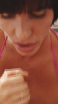 Muscular Milf Jacks off and milks my swollen cock