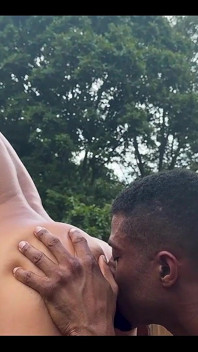 Outdoor Rim Fuck and BBC Creampie