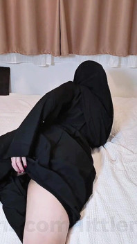 A Naughty Malaysian Hijabi Girl Doing Porn Showing off Her Ass in Abaya