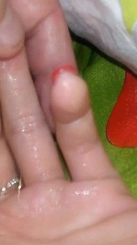 My Stepsister's Hand Is Covered in Precum and Then Thick Cum