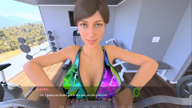 Dirty GamesXxX: The visit: sexy MILF with big boobs in the gym...