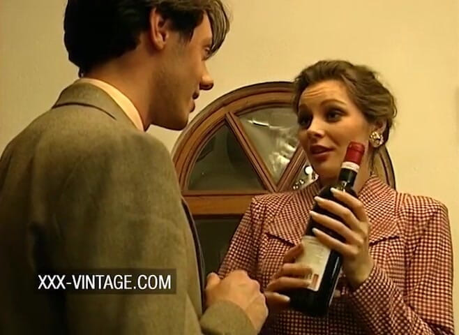 XXX-Vintage: Vintage threesome at a swinger dinner party - 2 scenes in 1